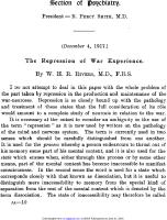The Repression of War Experience